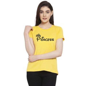 Women's Cotton Blend Princess Printed T-Shirt