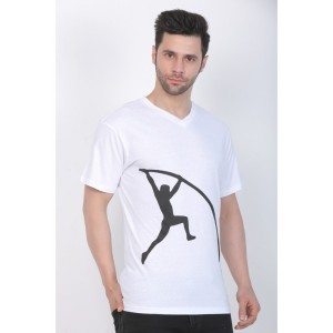 Men's Cotton Jersey V Neck Printed Tshirt