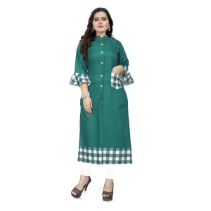 Women's Cotton Digital Printed Straight Kurti