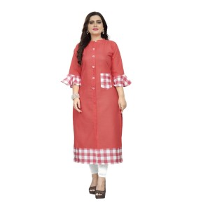 Women's Cotton Digital Printed Straight Kurti