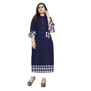 Women's Cotton Digital Printed Straight Kurti