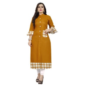 Women's Cotton Digital Printed Straight Kurti