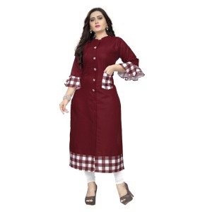 Women's Cotton Digital Printed Straight Kurti