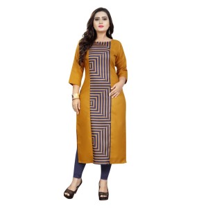 Women's Cotton Digital Print Straight Kurti