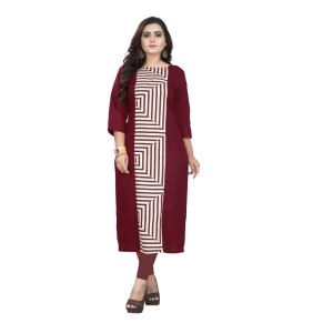 Women's Cotton Digital Print Straight Kurti